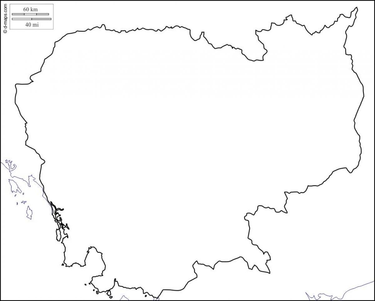 Mapa Kambodži osnovy