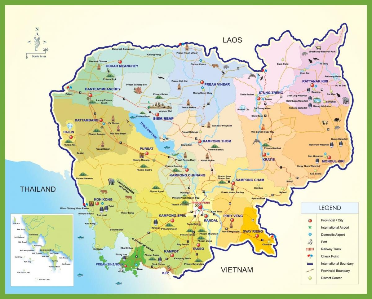 mapa Kambodži